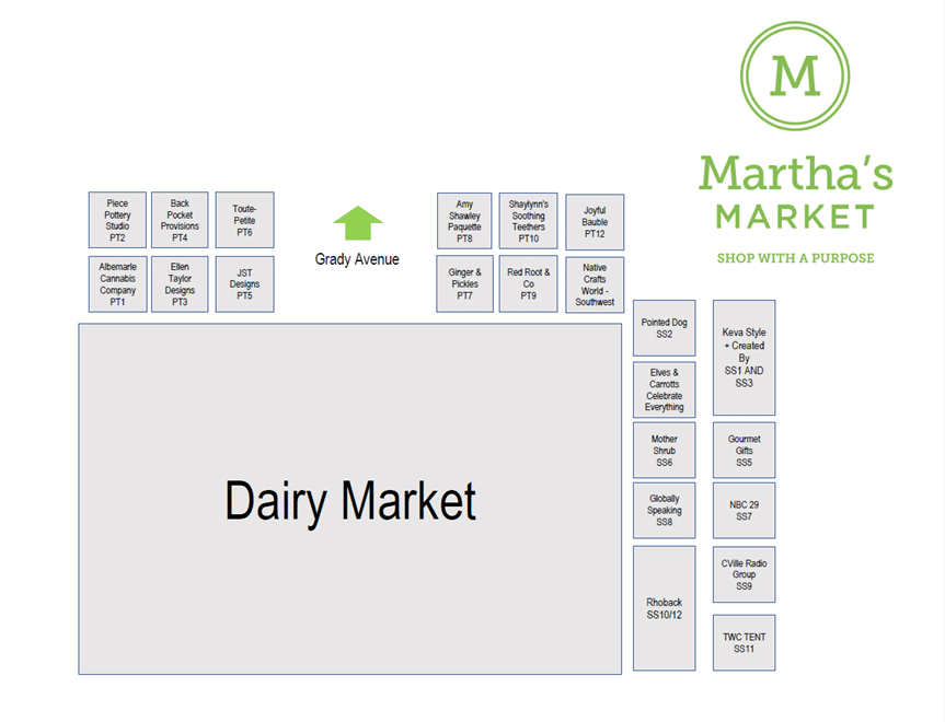 2023 Martha's Market Outside Vendor Layout